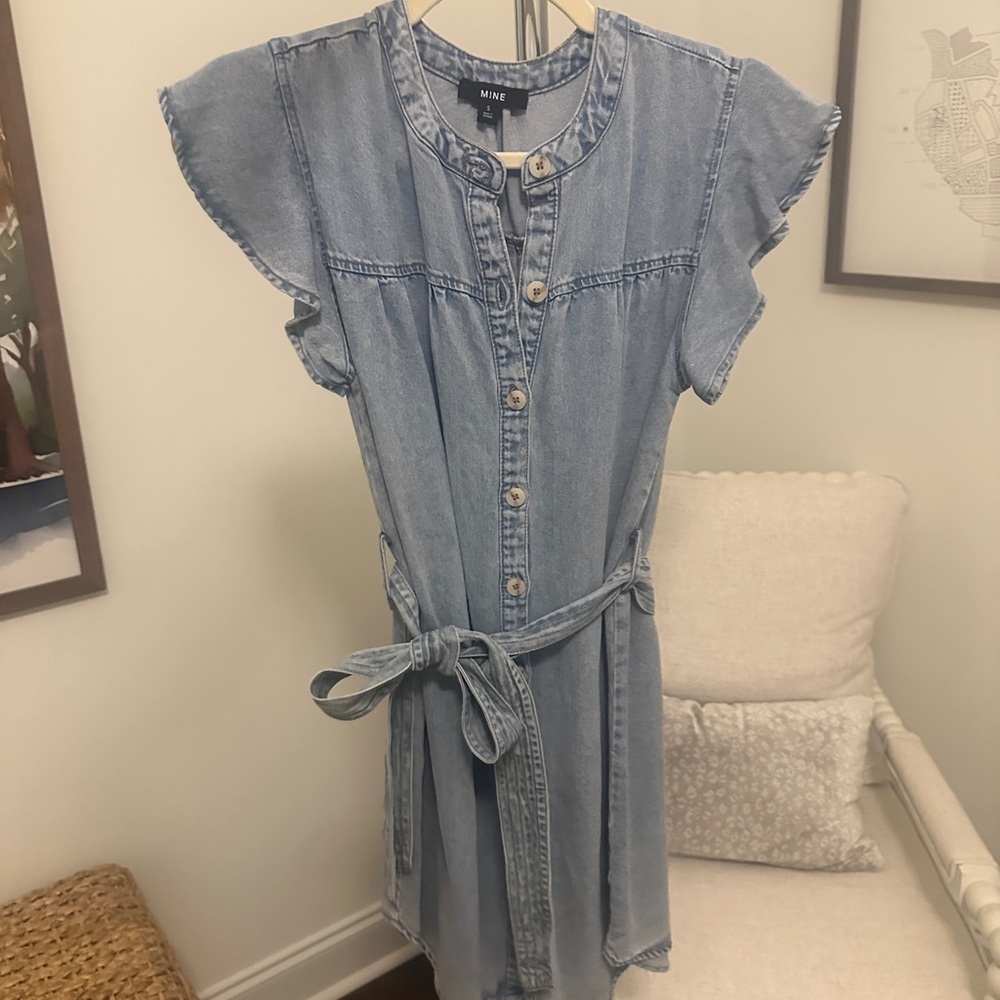 Mine Light Blue Denim Dress